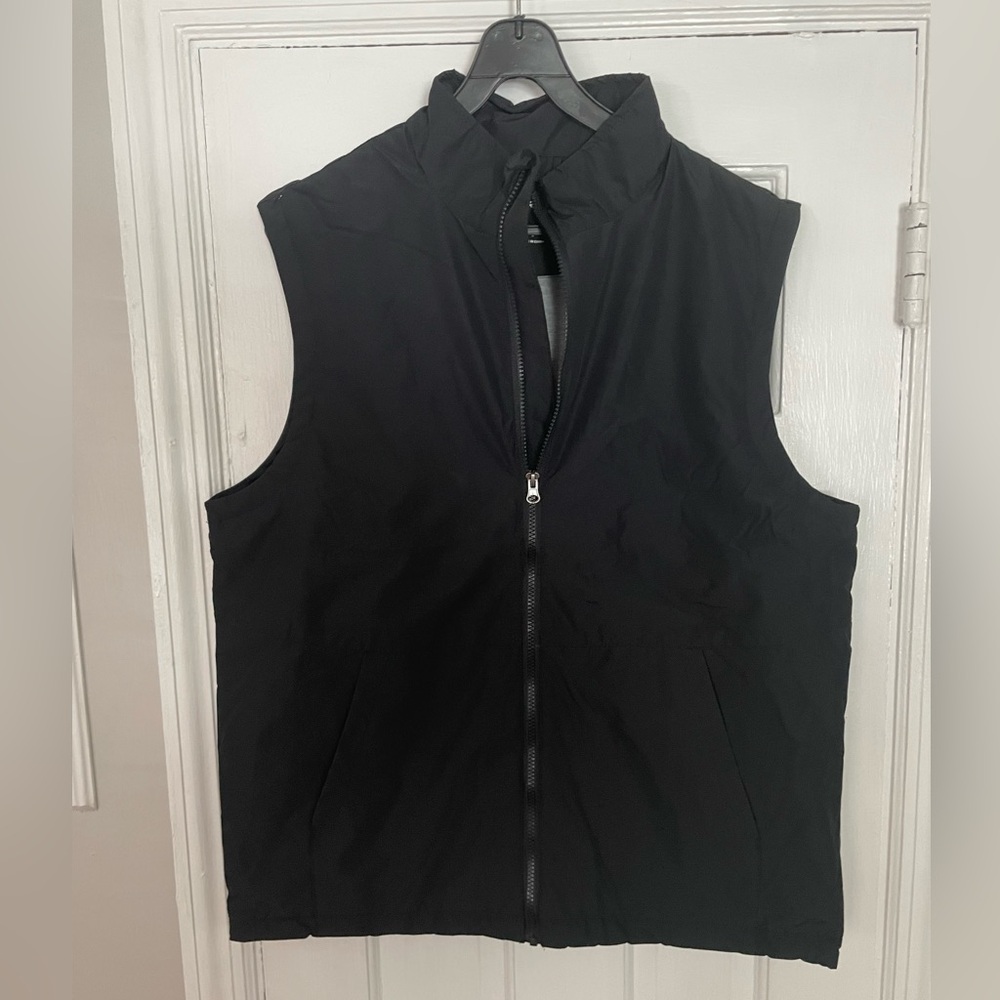 Men's Vest Large Black Sleeveless Jacket Sport-Tek New Without Tags B11